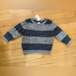 GAP Baby Cable Knit Sweater in Gray